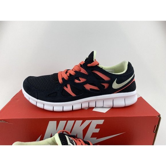 Nike Free Run 2 Black Lime Ice Women's Sneakers Running Shoes - Picture 4 of 12